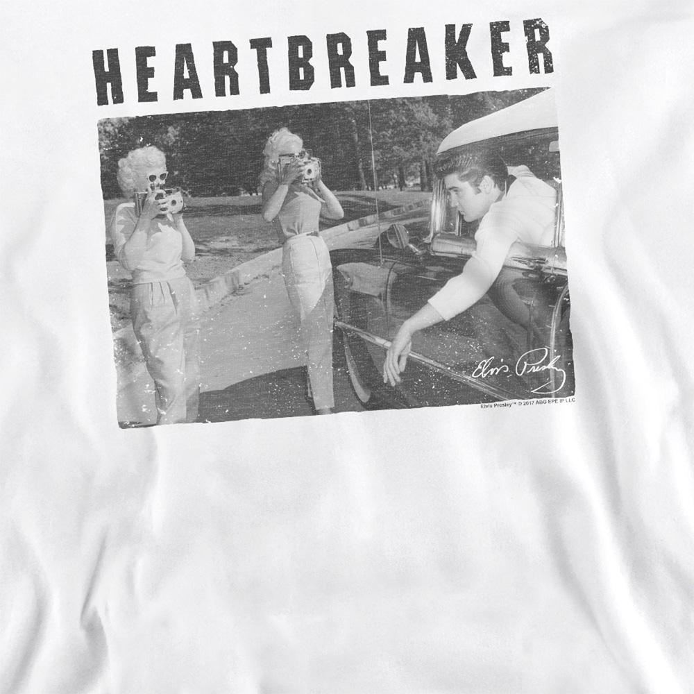 White - Side - Elvis Presley Unisex Adult Heartbreaker Sweatshirt