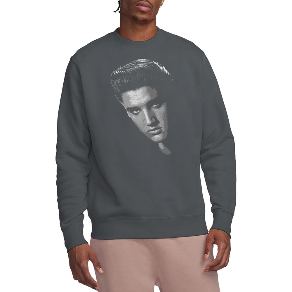 Charcoal - Back - Elvis Presley Unisex Adult American Idol Sweatshirt