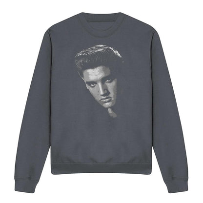 Charcoal - Front - Elvis Presley Unisex Adult American Idol Sweatshirt