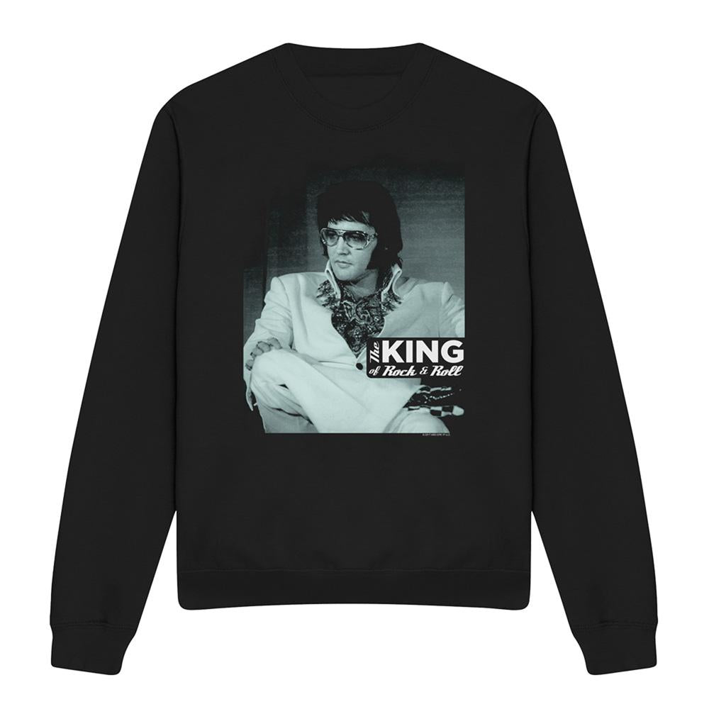 Black - Front - Elvis Presley Unisex Adult Good To Be Sweatshirt