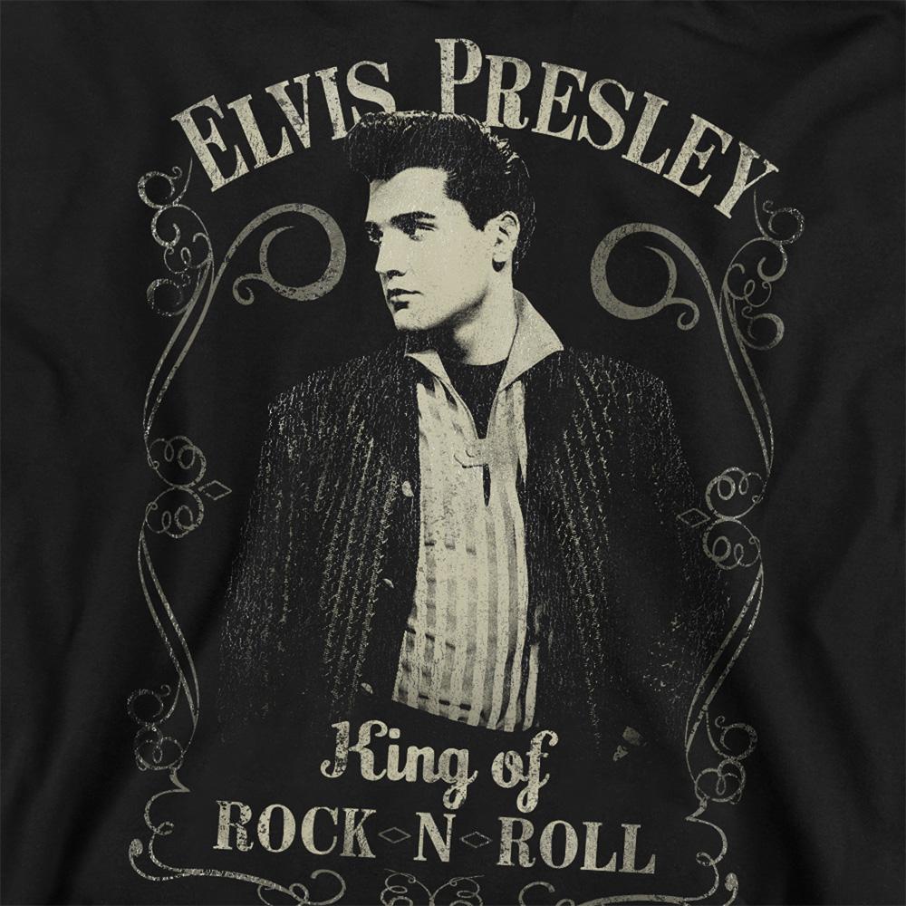 Black - Side - Elvis Presley Unisex Adult Rock Legend Sweatshirt