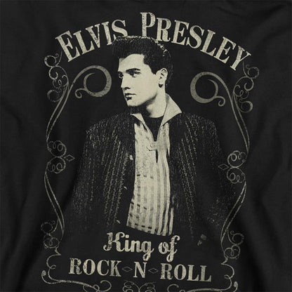 Black - Side - Elvis Presley Unisex Adult Rock Legend Sweatshirt