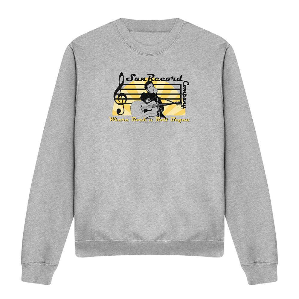Athletic Heather - Front - Sun Records Unisex Adult Company Sweatshirt