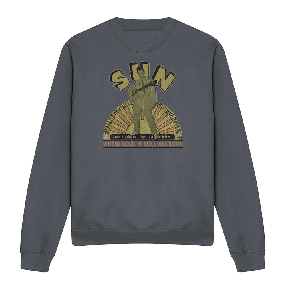 Charcoal - Front - Sun Records Unisex Adult Original Son Sweatshirt