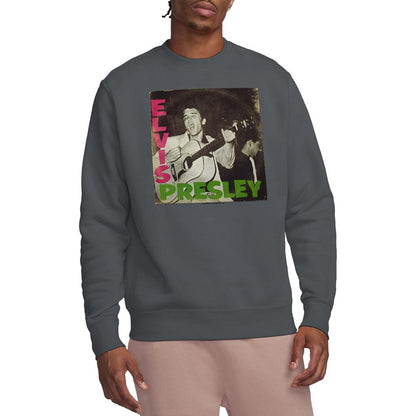 Charcoal - Back - Elvis Presley Unisex Adult First Lp Sweatshirt