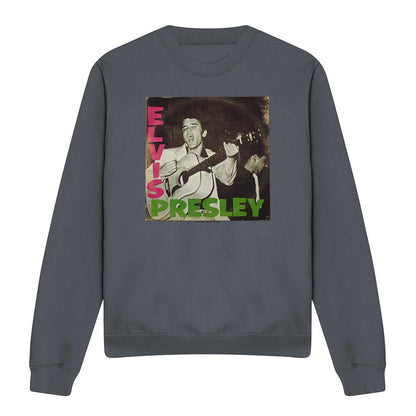 Charcoal - Front - Elvis Presley Unisex Adult First Lp Sweatshirt