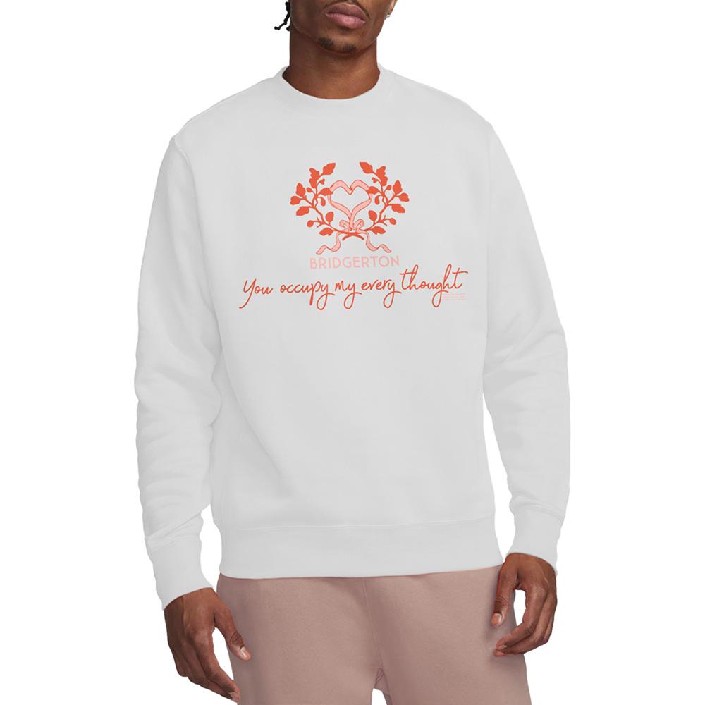 White - Back - Bridgerton Unisex Adult Occupy My Thoughts Sweatshirt