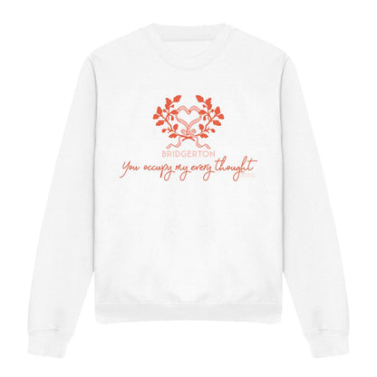 White - Front - Bridgerton Unisex Adult Occupy My Thoughts Sweatshirt