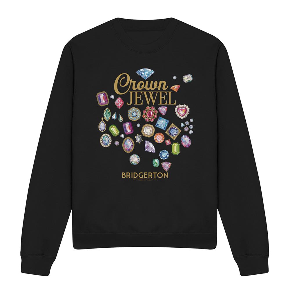 Black - Front - Bridgerton Unisex Adult Crown Jewel Sweatshirt