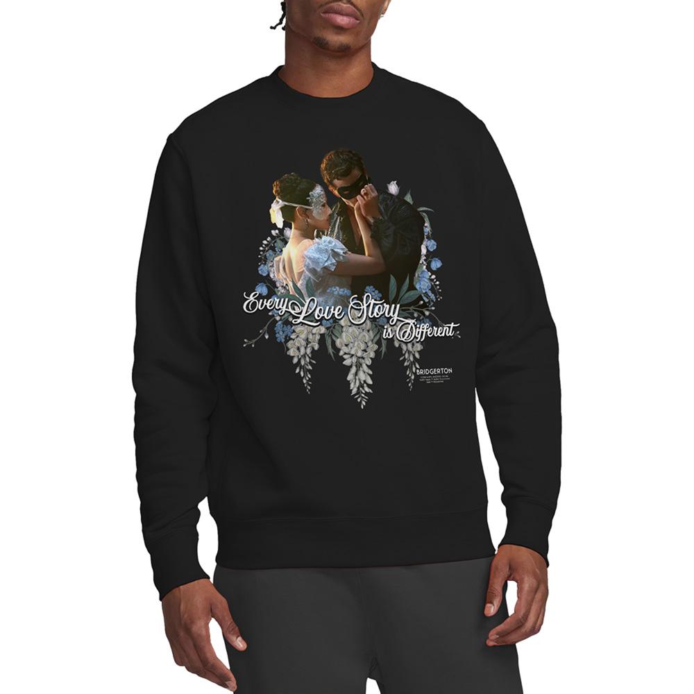 Black - Back - Bridgerton Unisex Adult Benedict And Sophie Sweatshirt