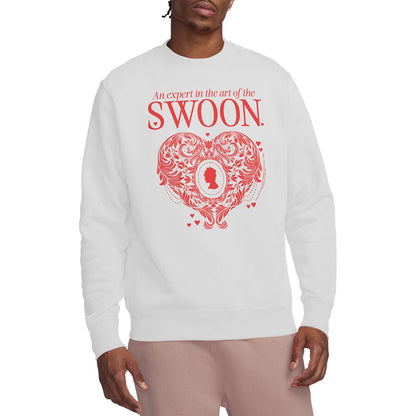 White - Back - Bridgerton Unisex Adult The Art Of Swoon Sweatshirt
