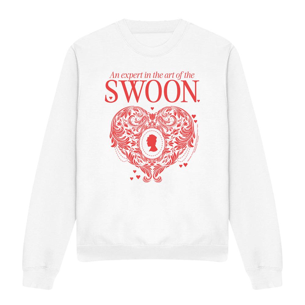 White - Front - Bridgerton Unisex Adult The Art Of Swoon Sweatshirt