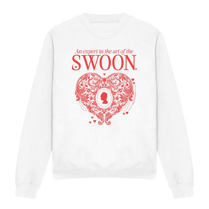 White - Front - Bridgerton Unisex Adult The Art Of Swoon Sweatshirt