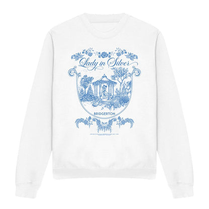 White - Front - Bridgerton Unisex Adult Fairy Tale Gazebo Dancing Sweatshirt