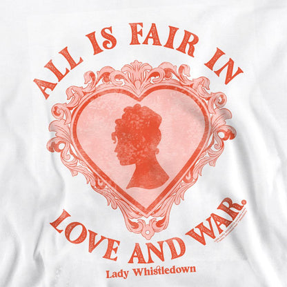 White - Side - Bridgerton Unisex Adult Love And War Lady Whistledown Sweatshirt