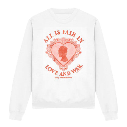 White - Front - Bridgerton Unisex Adult Love And War Lady Whistledown Sweatshirt