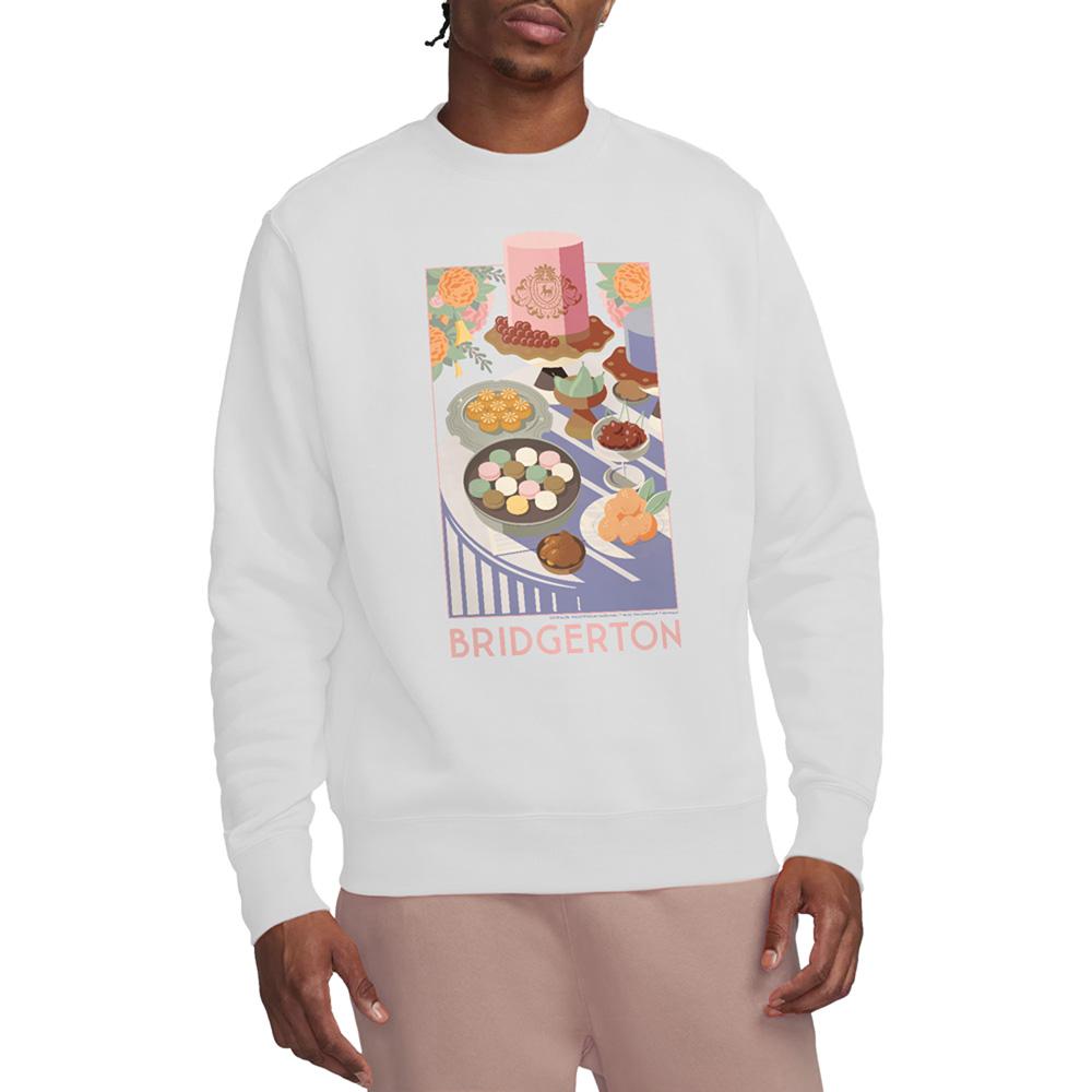 White - Back - Bridgerton Unisex Adult Treats Sweatshirt