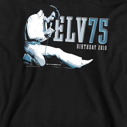 Black - Side - Elvis Presley Unisex Adult 75 Logo Sweatshirt