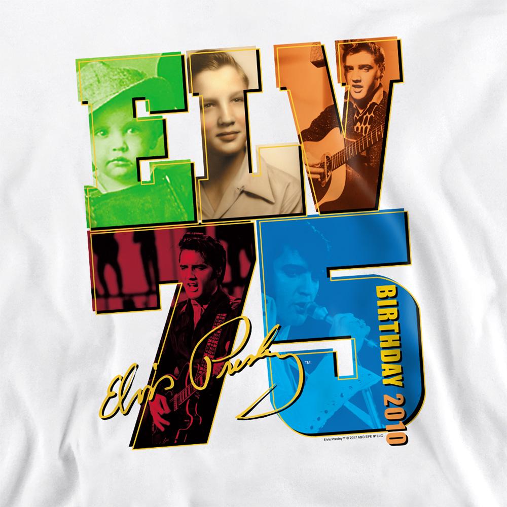 White - Side - Elvis Presley Unisex Adult Birthday 2010 Sweatshirt