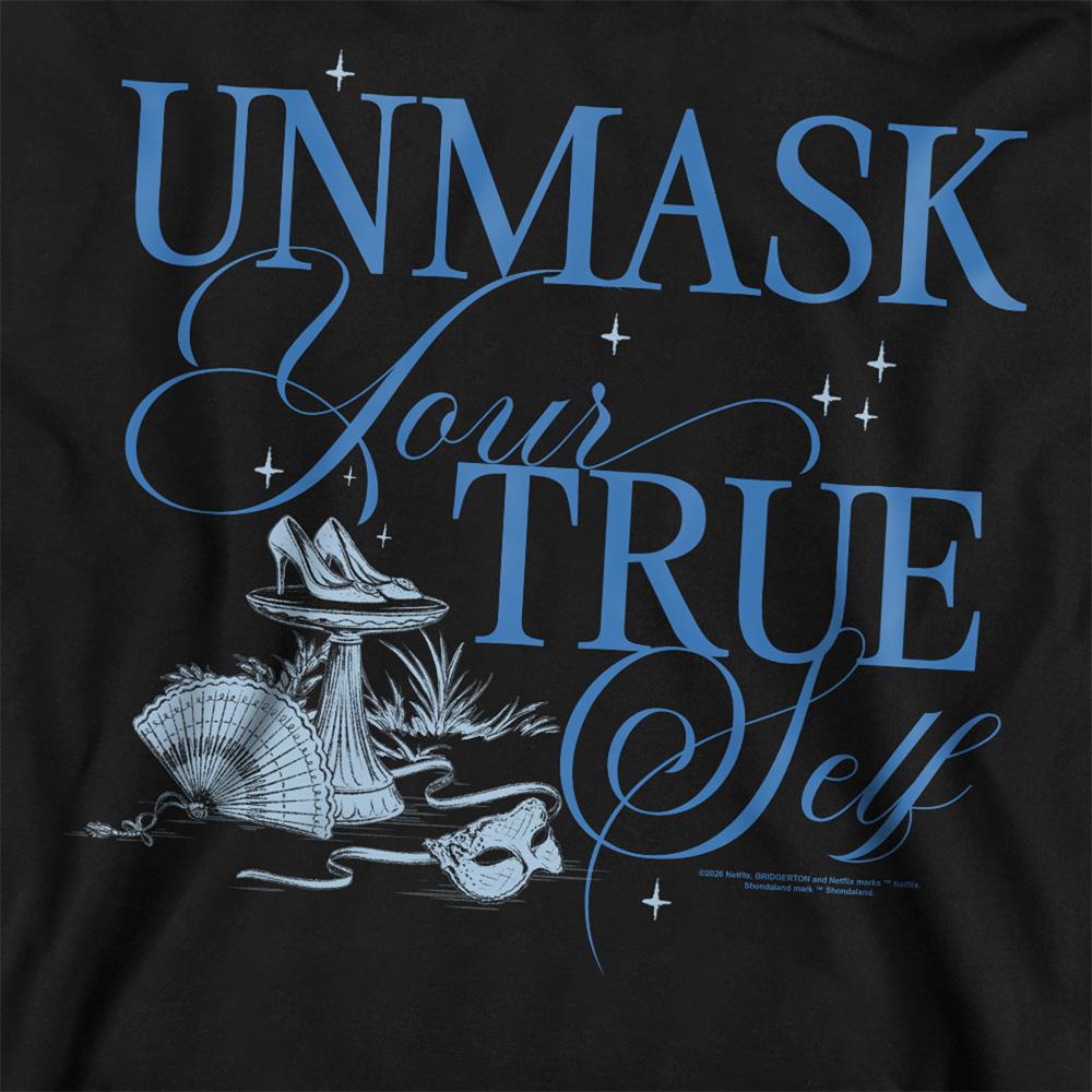 Black - Side - Bridgerton Unisex Adult Unmask Your True Self Sweatshirt
