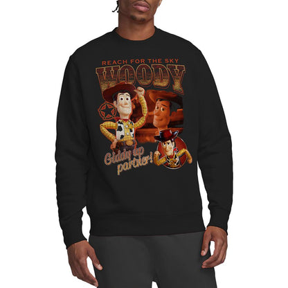 Black - Side - Toy Story Unisex Adult Sheriff Woody Homage Sweatshirt