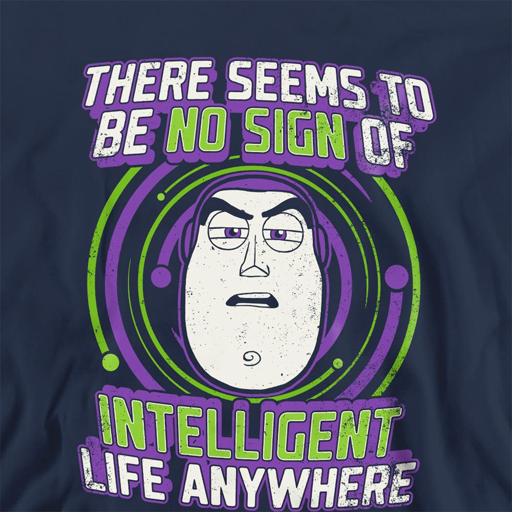 Navy - Side - Toy Story Unisex Adult No Sign Of Intelligent Life Buzz Lightyear Sweatshirt