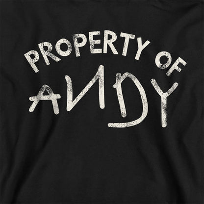 Black - Side - Toy Story Unisex Adult Property Of Andy Sweatshirt