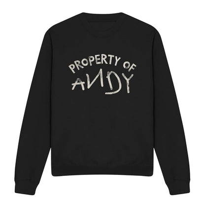 Black - Front - Toy Story Unisex Adult Property Of Andy Sweatshirt