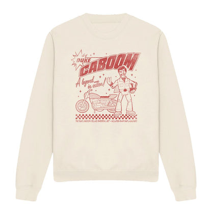 Natural - Front - Toy Story Unisex Adult Duke Caboom Retro Sweatshirt