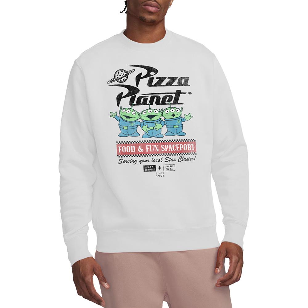 White - Back - Toy Story Unisex Adult Food Spaceport Aliens Sweatshirt