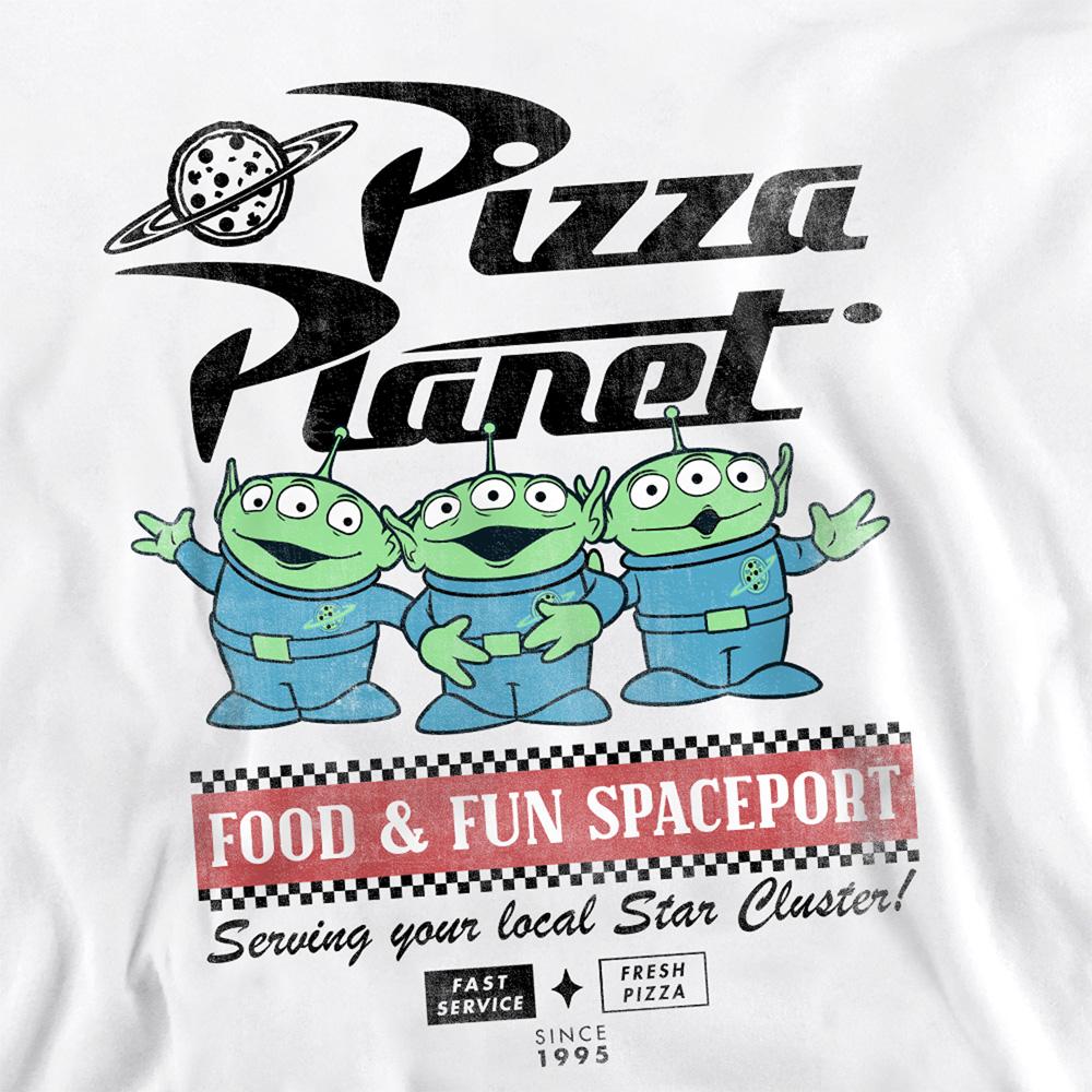 White - Side - Toy Story Unisex Adult Food Spaceport Aliens Sweatshirt