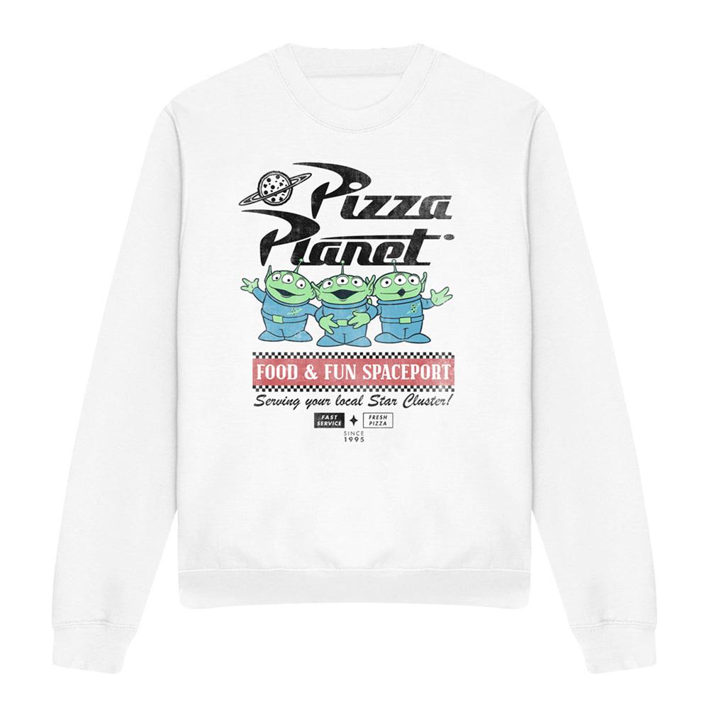 White - Front - Toy Story Unisex Adult Food Spaceport Aliens Sweatshirt