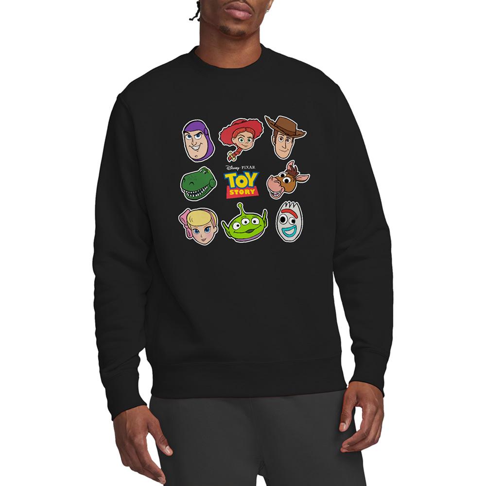 Black - Back - Toy Story Unisex Adult Characters Cut Out Sweatshirt