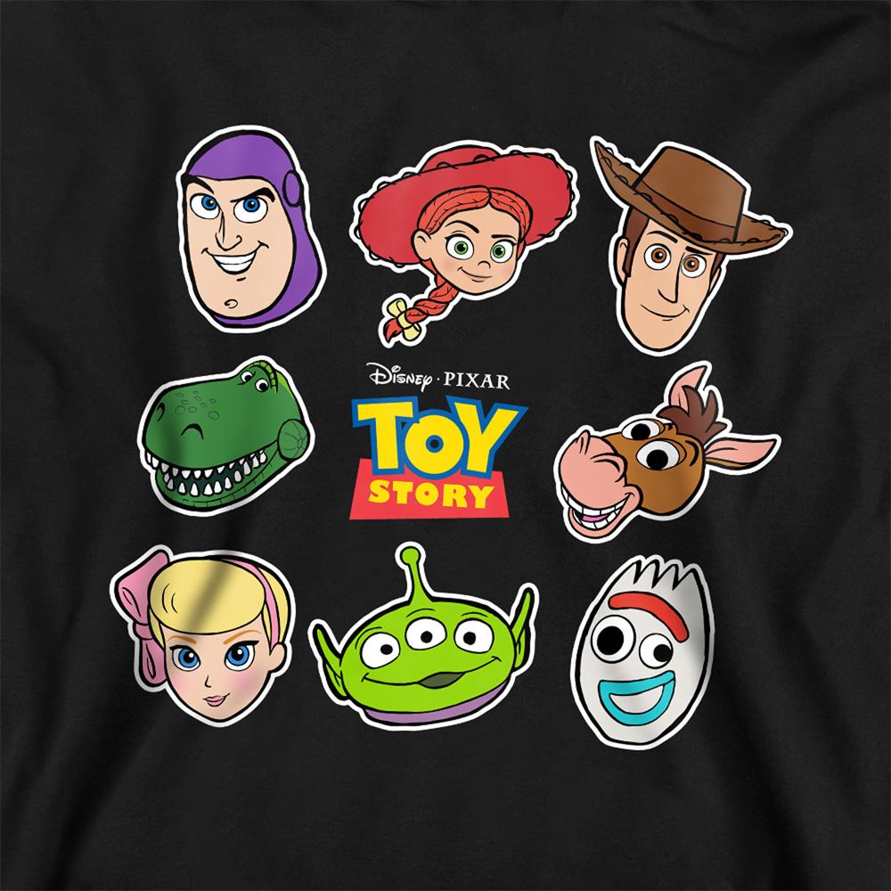 Black - Side - Toy Story Unisex Adult Characters Cut Out Sweatshirt