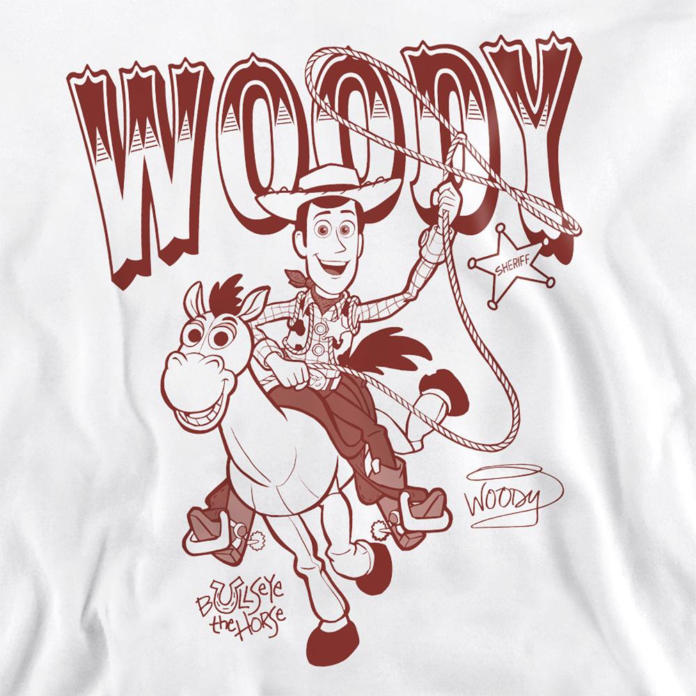 White - Side - Toy Story Unisex Adult Ride Woody and Bullseye Sweatshirt