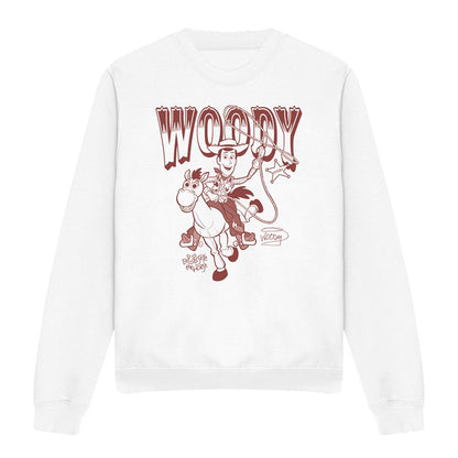 White - Front - Toy Story Unisex Adult Ride Woody and Bullseye Sweatshirt