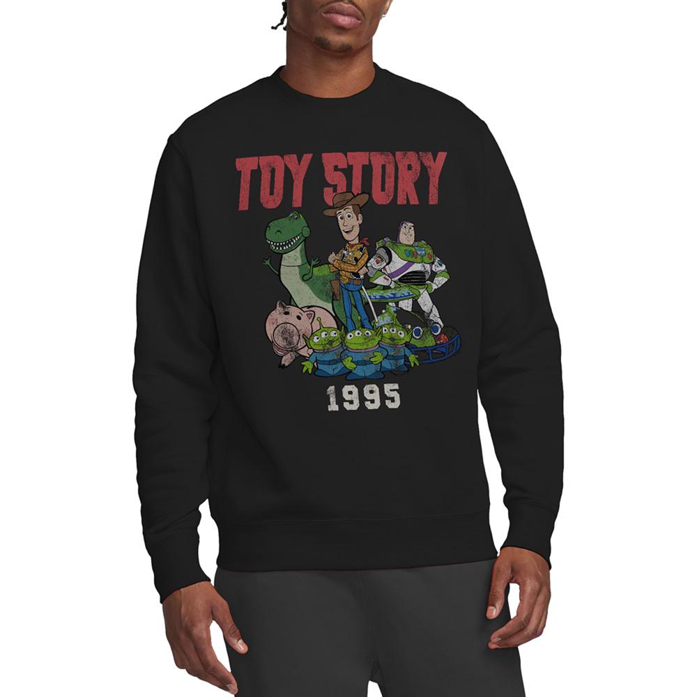 Black - Back - Toy Story Unisex Adult 1995 Retro Sweatshirt
