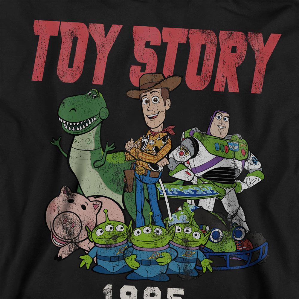 Black - Side - Toy Story Unisex Adult 1995 Retro Sweatshirt