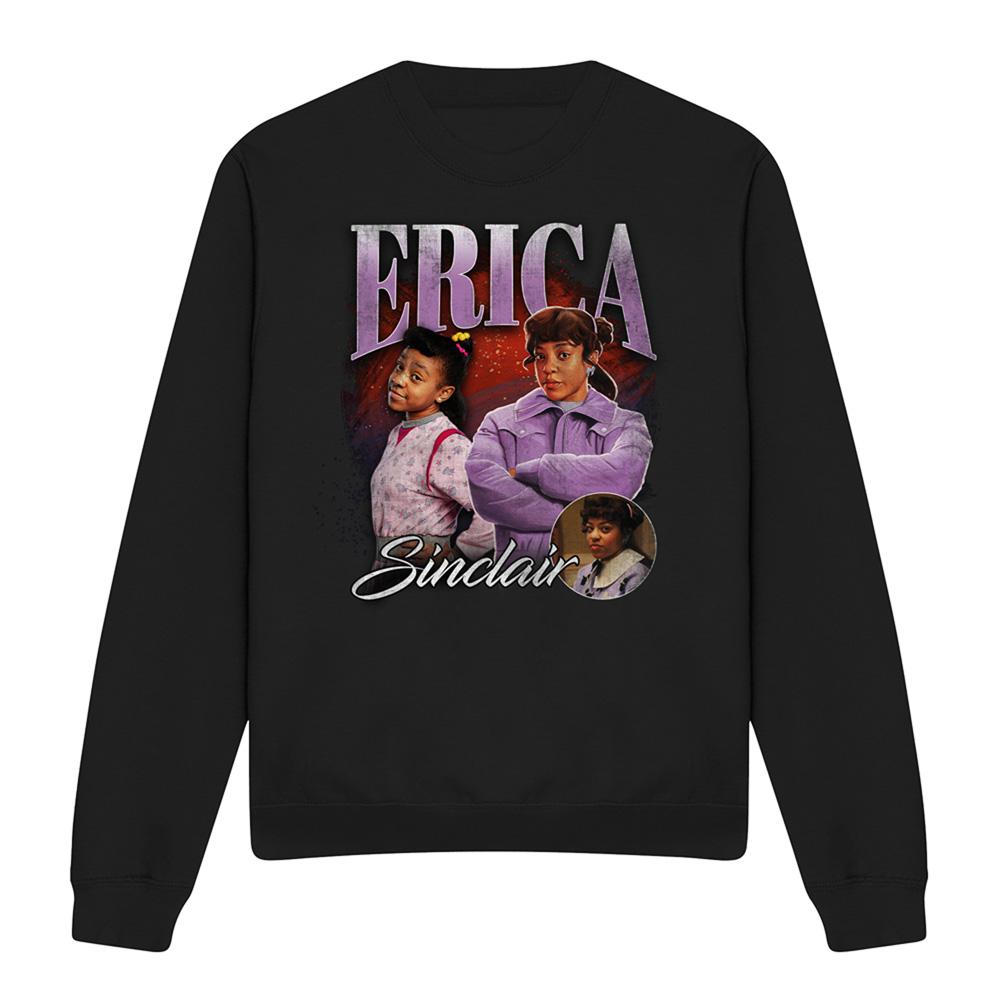 Black - Front - Stranger Things Unisex Adult Erica Homage Sweatshirt