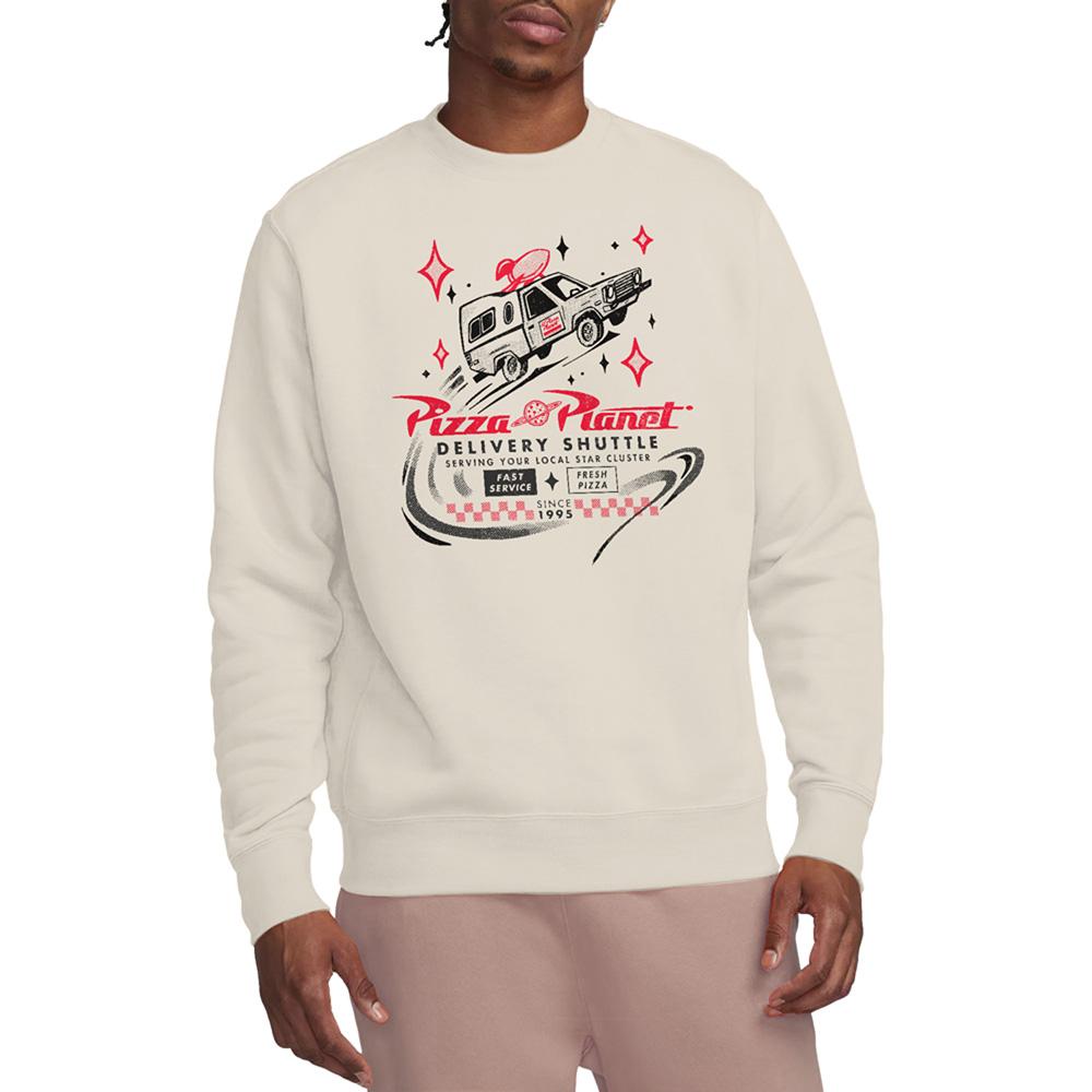 Natural - Back - Toy Story Unisex Adult Pizza Planet Delivery Sweatshirt