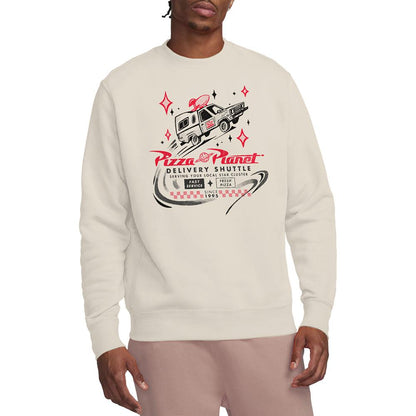 Natural - Back - Toy Story Unisex Adult Pizza Planet Delivery Sweatshirt