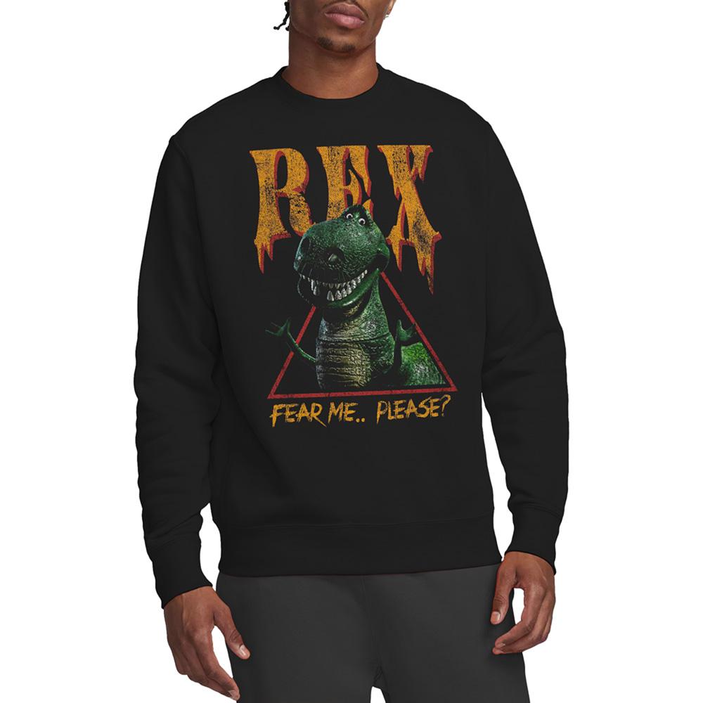 Black - Back - Toy Story Unisex Adult Fear Me Rex Sweatshirt
