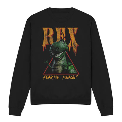 Black - Front - Toy Story Unisex Adult Fear Me Rex Sweatshirt