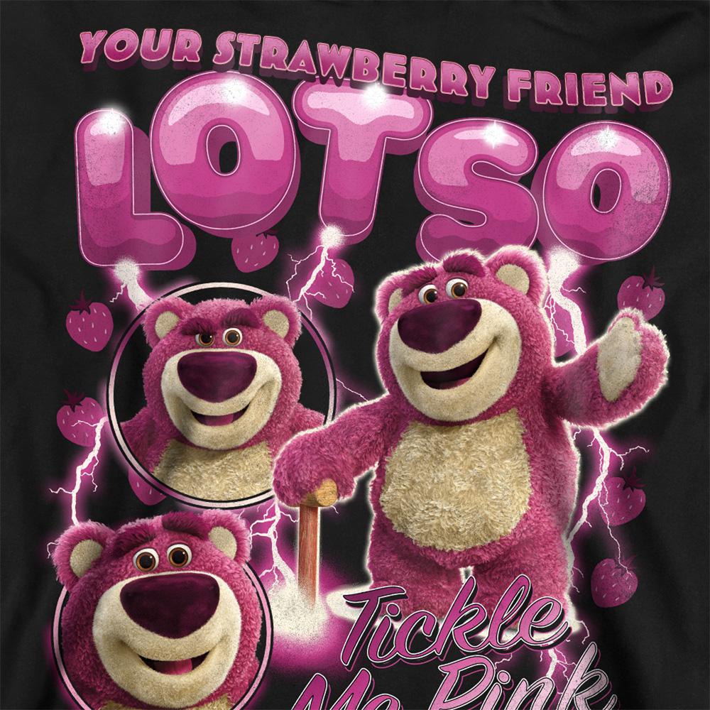 Black - Side - Toy Story Unisex Adult Strawberry Lotso Homage Sweatshirt