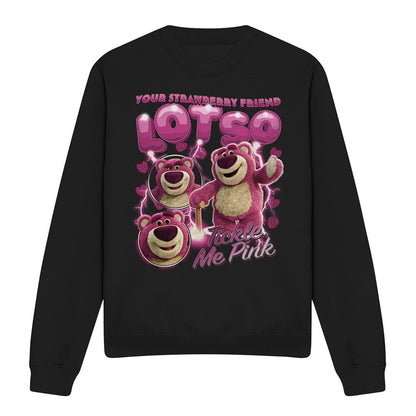 Black - Front - Toy Story Unisex Adult Strawberry Lotso Homage Sweatshirt