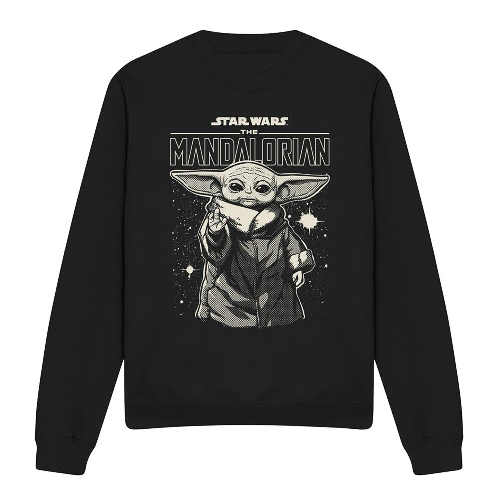 Black - Front - Star Wars The Mandalorian Unisex Adult Grogu Sweatshirt