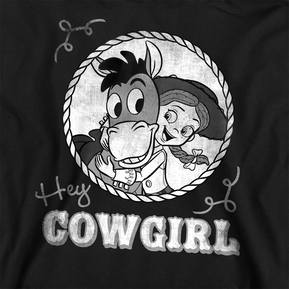 Black - Side - Toy Story Unisex Adult Hey Cowgirl Jessie Sweatshirt
