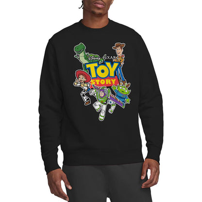 Black - Back - Toy Story Unisex Adult Characters Cut Out Sweatshirt