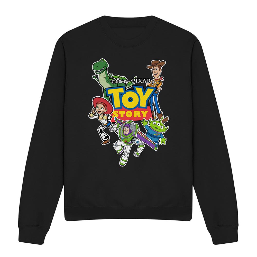 Black - Front - Toy Story Unisex Adult Characters Cut Out Sweatshirt