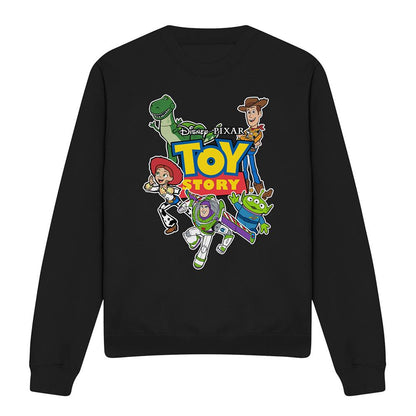 Black - Front - Toy Story Unisex Adult Characters Cut Out Sweatshirt